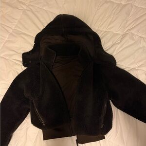 ALO WOMENS FOXY SHERPA XS Jacket espresso brown